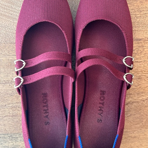 Rothy's Shoes - Rothy's Cabernet Double Buckle Mary Jane Flats